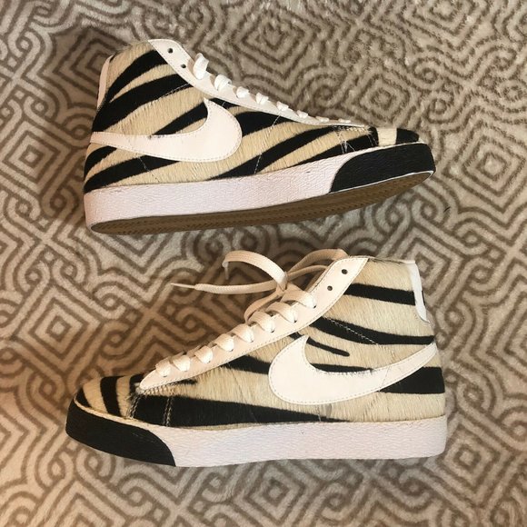 NIKE Blazer Mid Premium Women's 8 Zebra 316959-111 - Picture 3 of 8